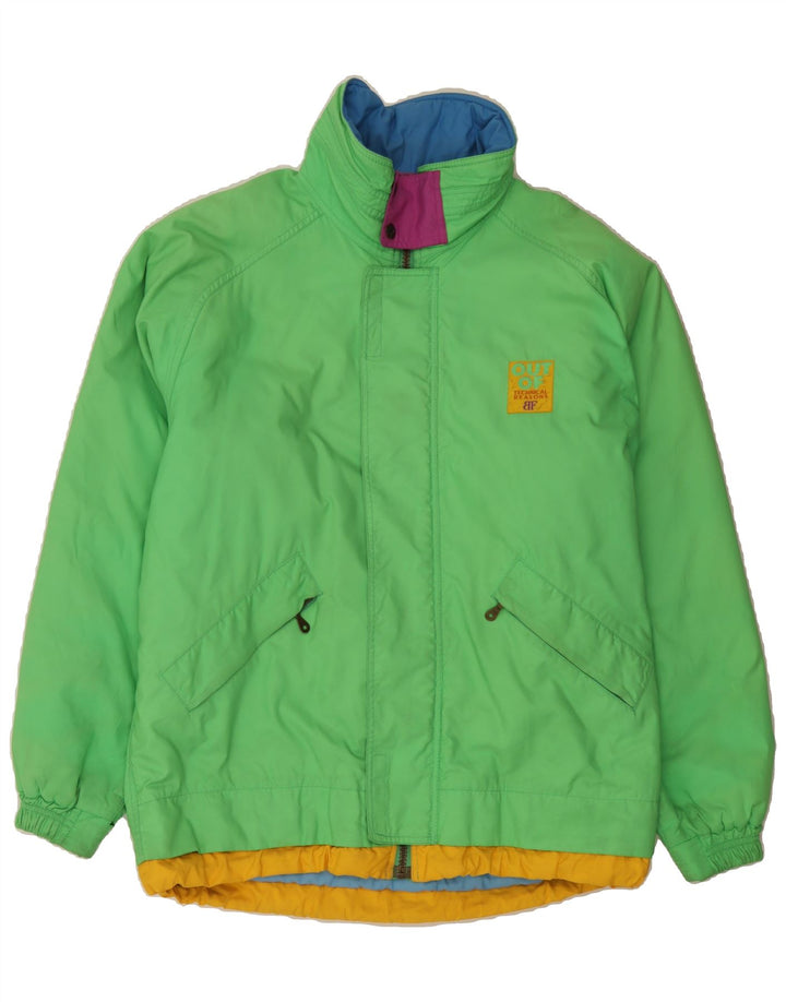 BELFE Mens Windbreaker Jacket IT 52 XL Green Colourblock Nylon Vintage Belfe and Second-Hand Belfe from Messina Hembry 