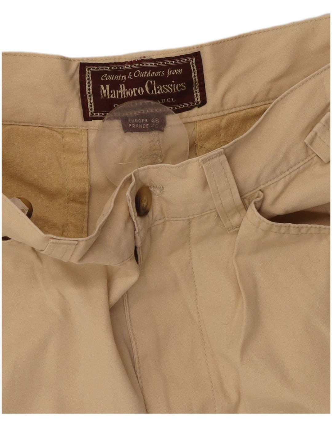 MARLBORO CLASSICS Mens Straight Casual Trousers EU 48 Medium W32 L32 Beige