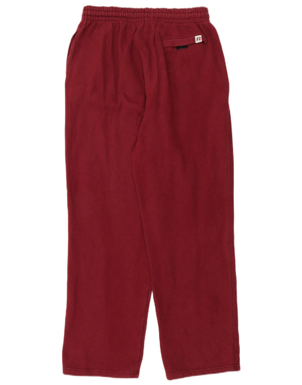 RUSSELL ATHLETIC Mens Tracksuit Trousers Large  Maroon Cotton