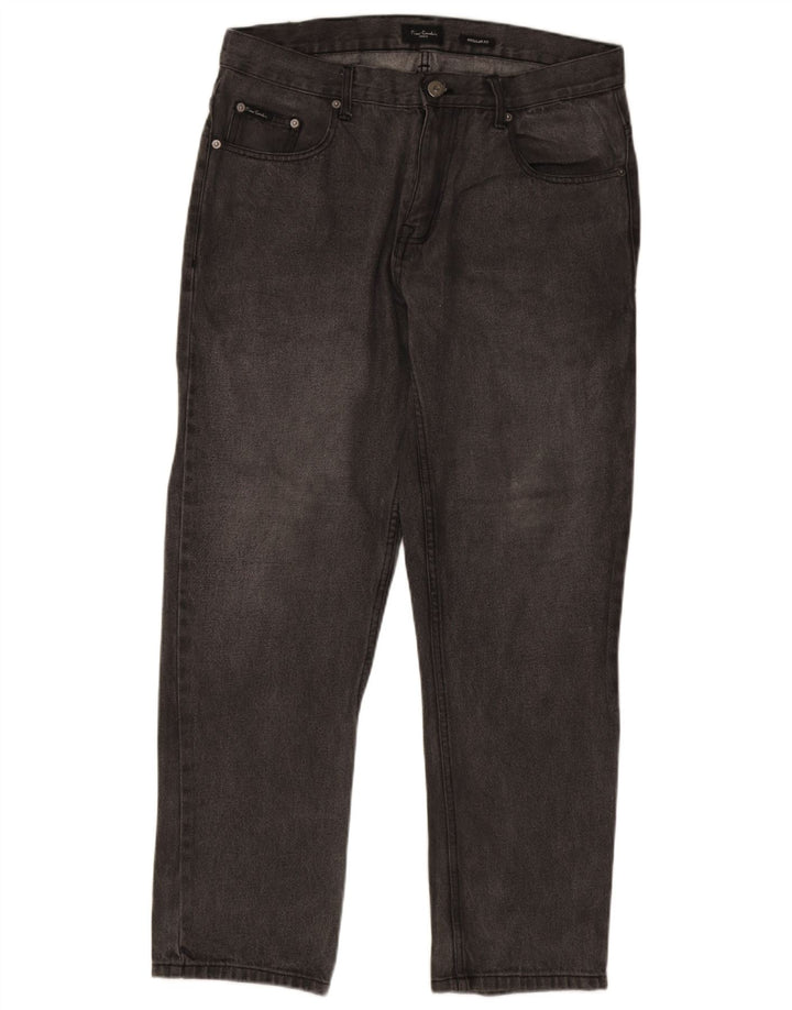 Pierre Cardin Mens Regular Fit Straight Jeans W36 L30 Grey Cotton
