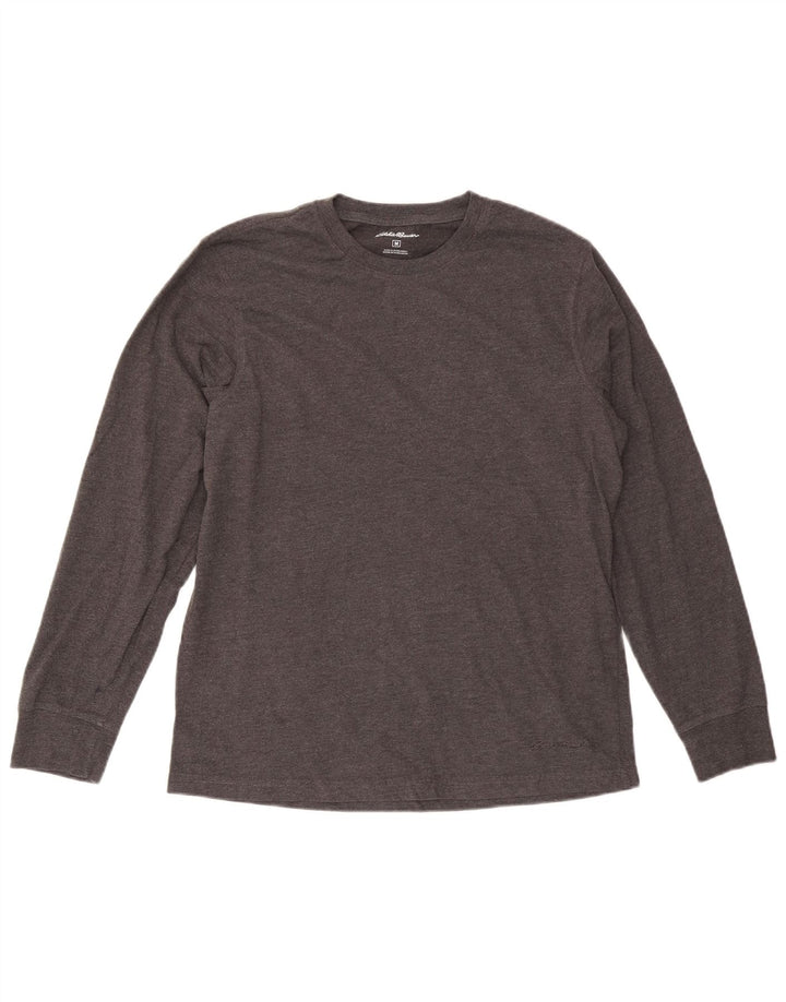 EDDIE BAUER Mens Top Long Sleeve Medium Grey Cotton