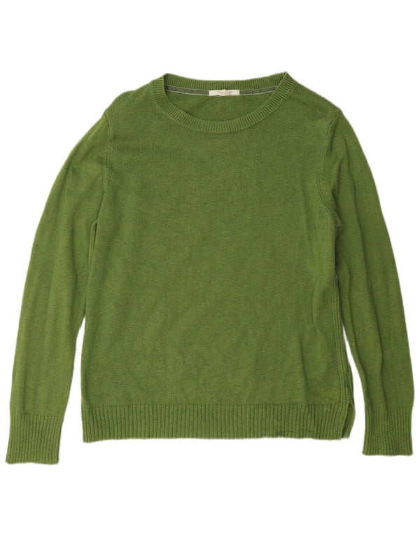 White Stuff Womens Boat Neck Jumper Sweater UK 16 Large Green Cotton