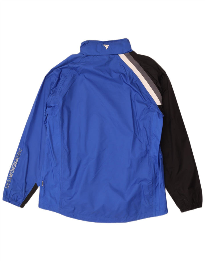 Jako Mens Hooded Tracksuit Top Jacket Large Blue Colourblock Nylon