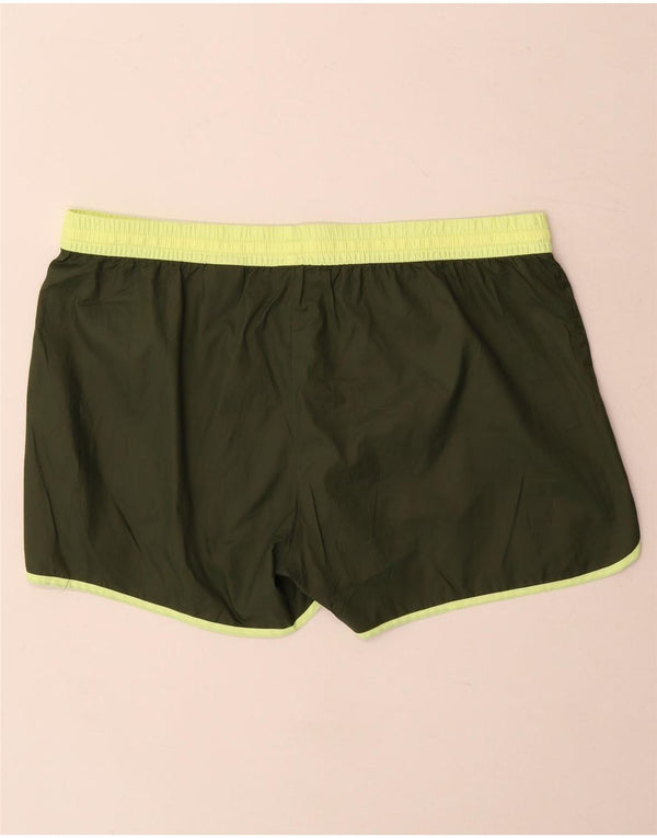 Reebok Womens Sport Shorts UK 16 Large Khaki Polyester