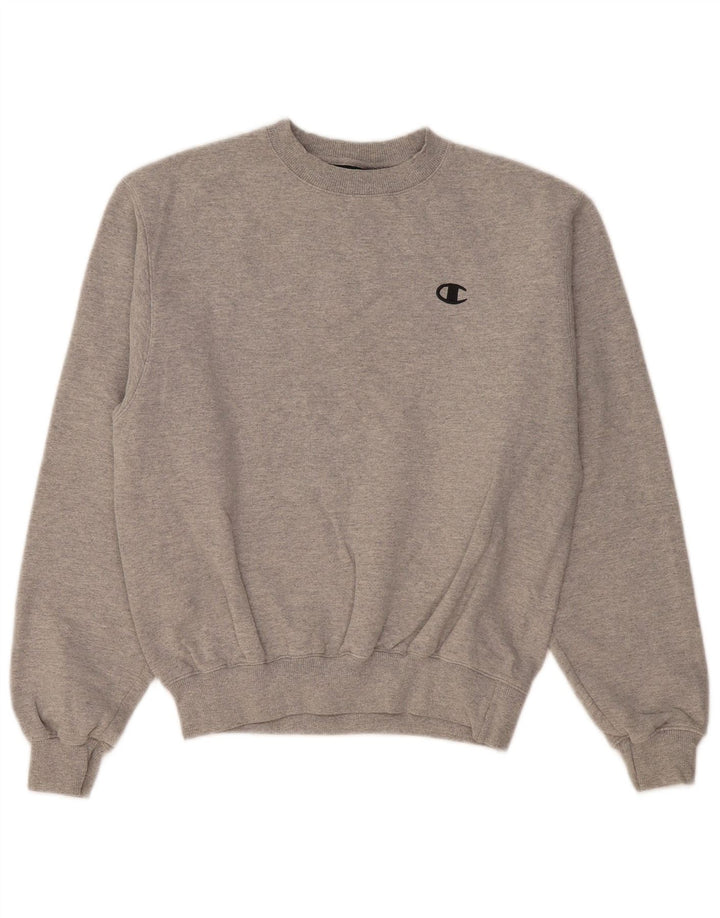 CHAMPION Mens Sweatshirt Jumper Small Grey Flecked Cotton