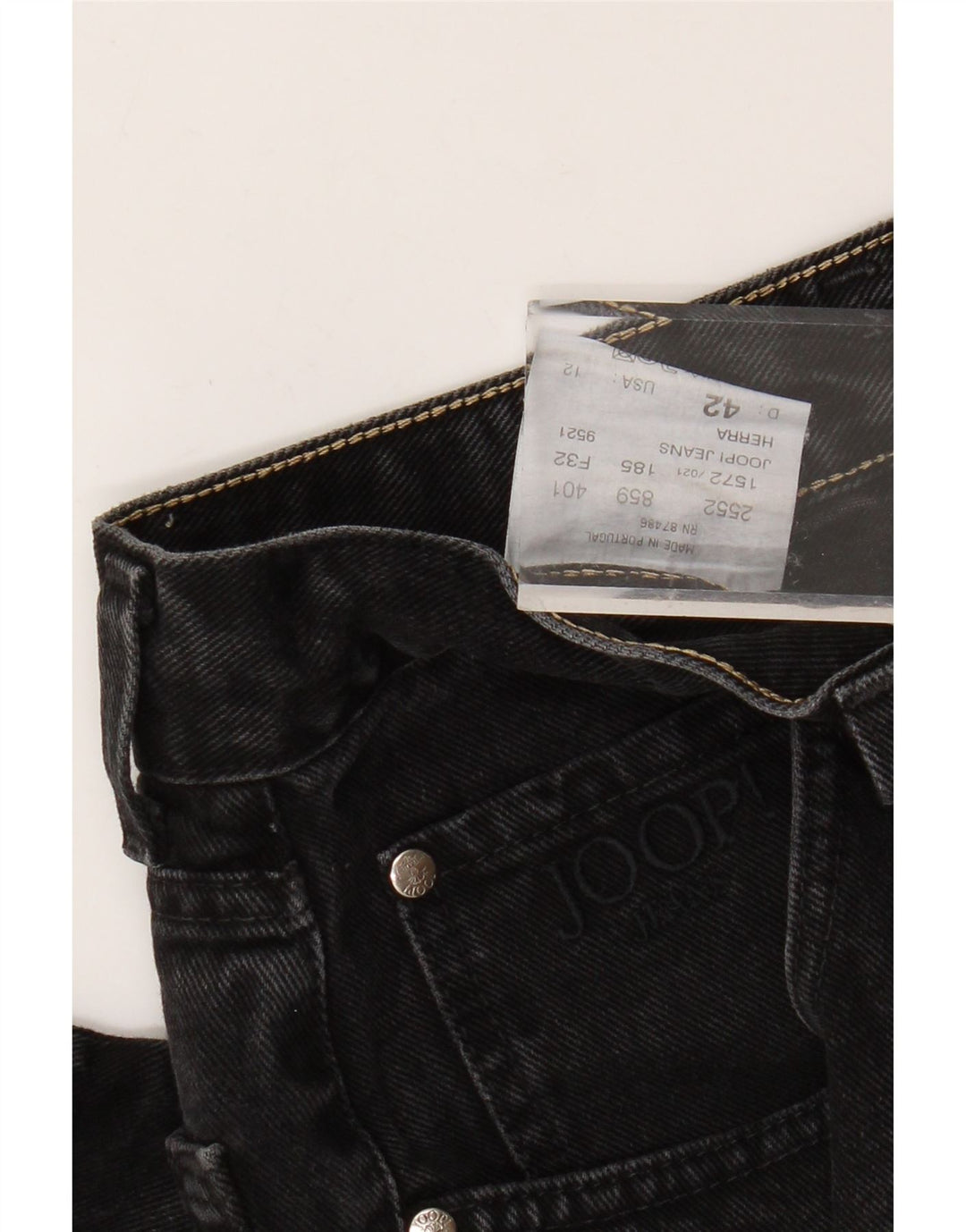 JOOP Womens Tapered Jeans UK 12 Medium W30 L31 Black Cotton
