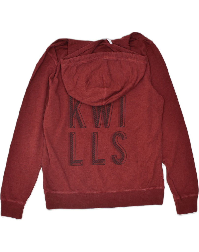 JACK WILLS Mens Graphic Hoodie Jumper Medium Burgundy Cotton | Vintage | Thrift | Second-Hand | Used Clothing | Messina Hembry 