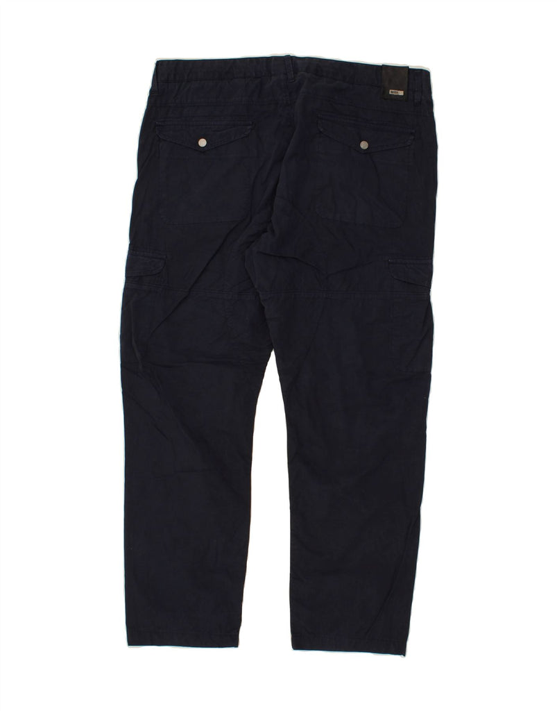 DATCH Mens Slim Cargo Trousers W36 L28 Navy Blue Cotton Vintage Datch and Second-Hand Datch from Messina Hembry 