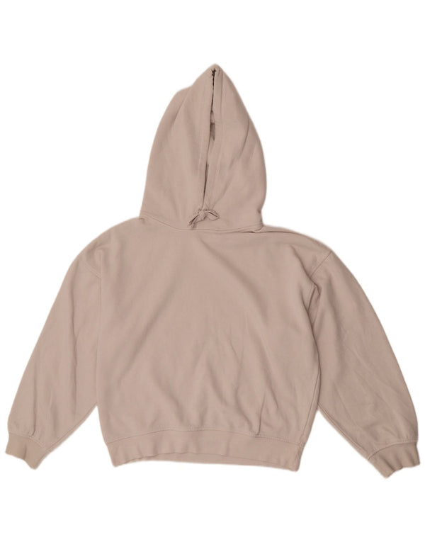 Zara Womens Oversized Hoodie Jumper UK 10 Small Beige Cotton