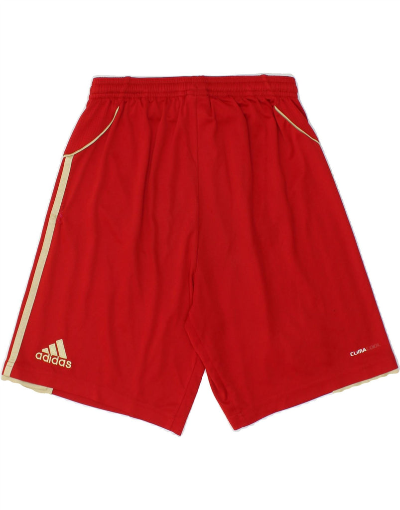 ADIDAS Boys FC Bayern Munchen Graphic Sport Shorts 13-14 Years Red | Vintage Adidas | Thrift | Second-Hand Adidas | Used Clothing | Messina Hembry 