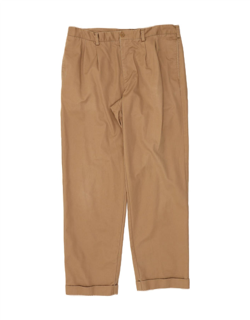 IZOD Mens Classic Fit Pegged Chino Trousers W38 L34 Beige Cotton Vintage Izod and Second-Hand Izod from Messina Hembry 