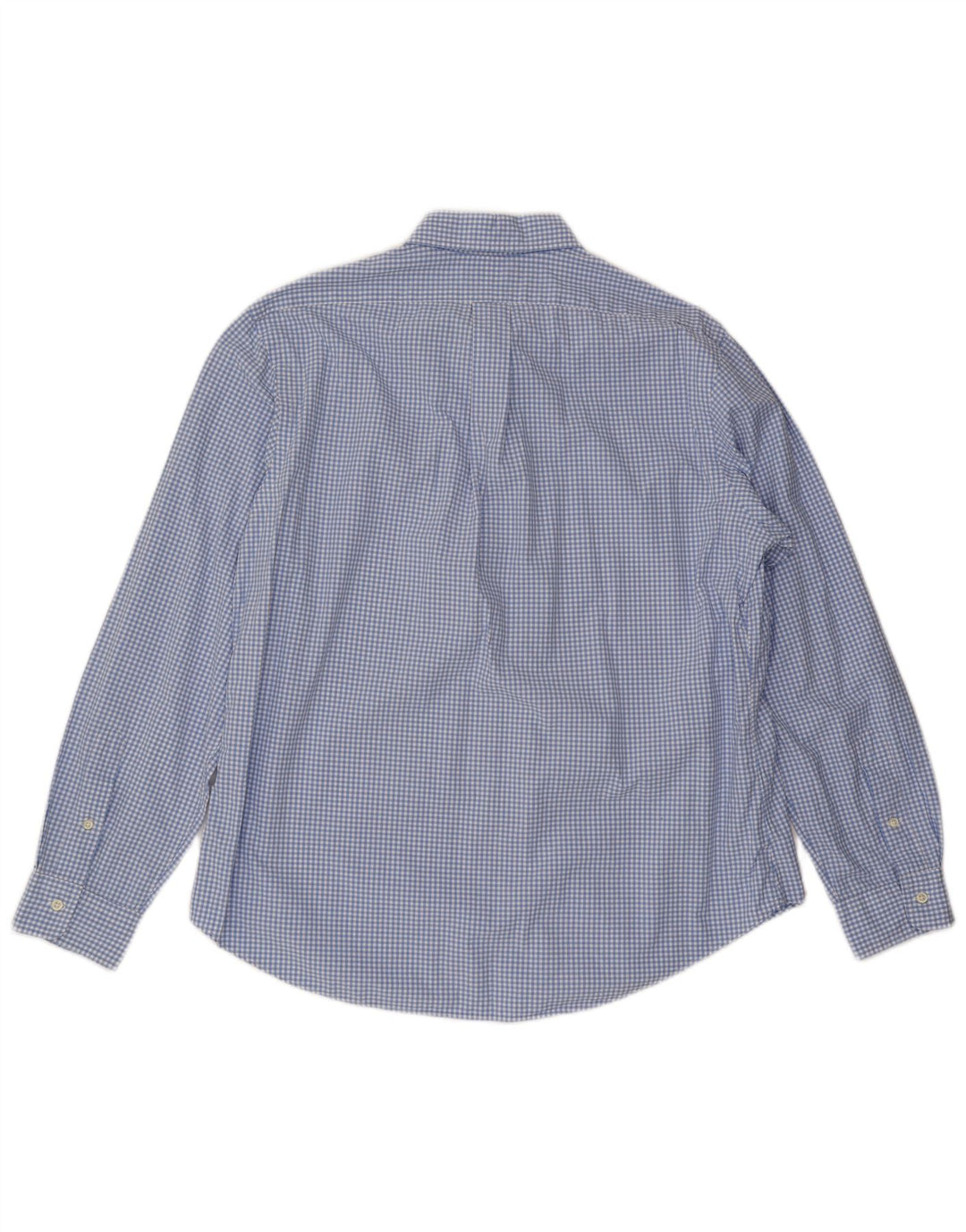 POLO RALPH LAUREN Mens Custom Fit Shirt XL Blue Gingham Cotton