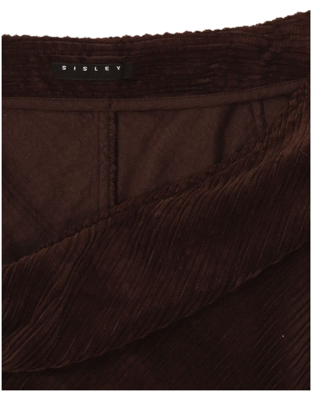 Sisley Womens Corduroy Skirt W28 Medium Brown