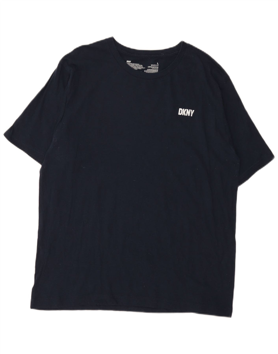 Dkny Mens T-Shirt Top Large Navy Blue Cotton