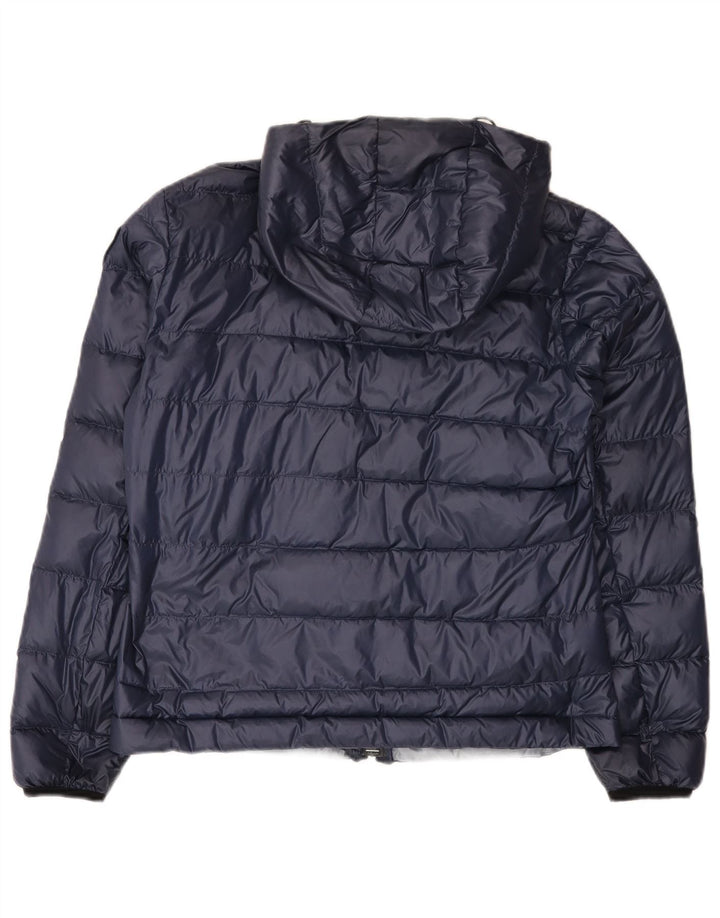 Blauer Womens Hooded Padded Jacket UK 16 Large Navy Blue Polyamide