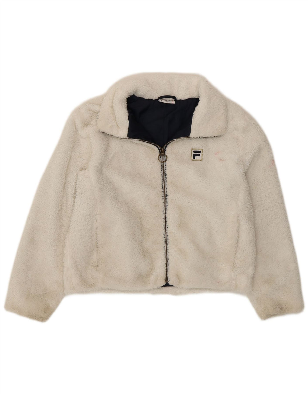 Fila Girls Crop Graphic Fleece Jacket 11-12 Years White