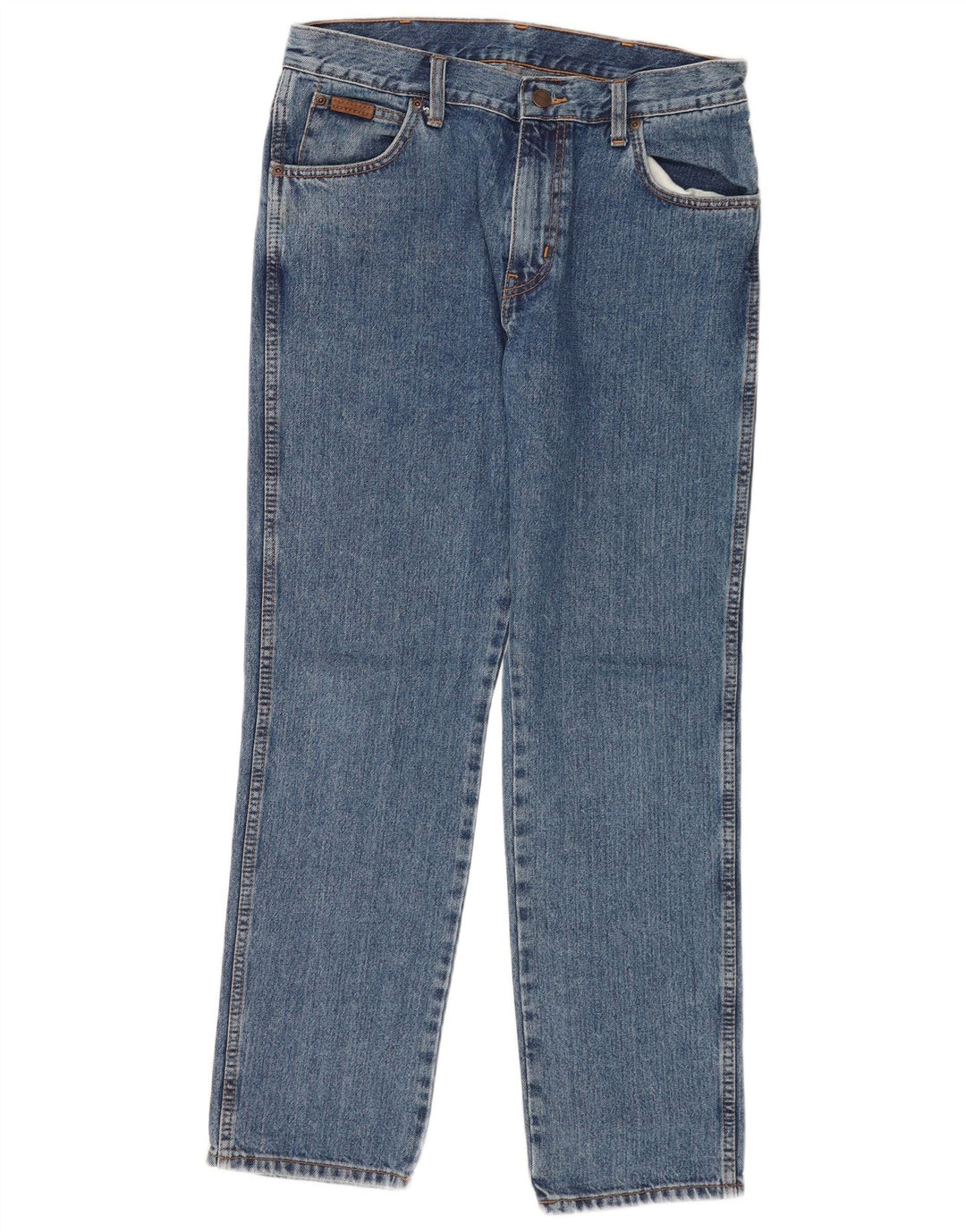 Wrangler Mens Texas Straight Jeans W32 L30 Blue Cotton