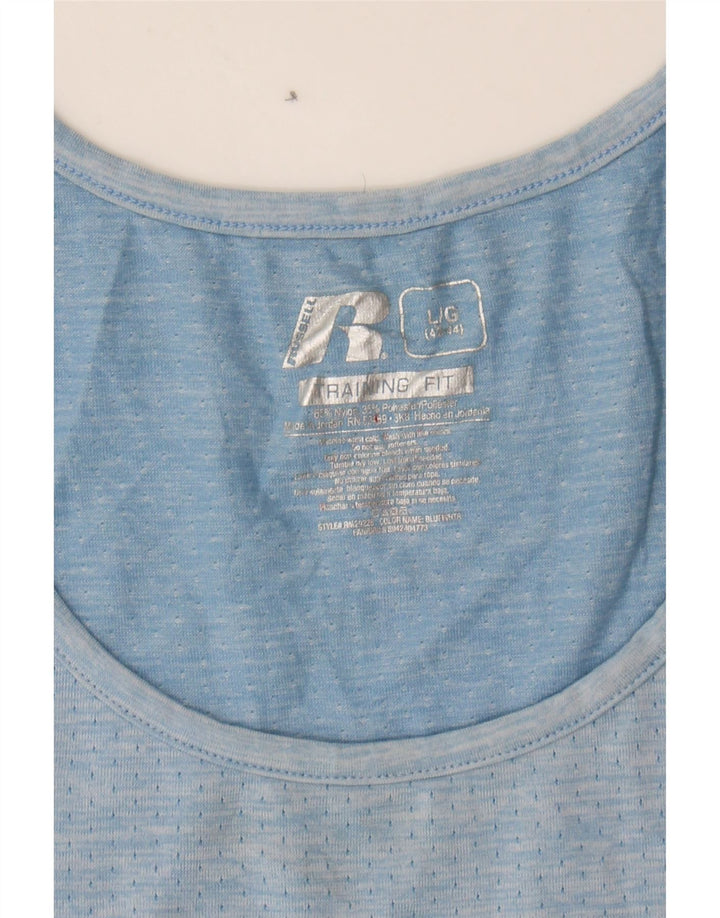 RUSSELL ATHLETIC Mens Vest Top UK 42/44 Large Blue Nylon Vintage Russell Athletic and Second-Hand Russell Athletic from Messina Hembry 