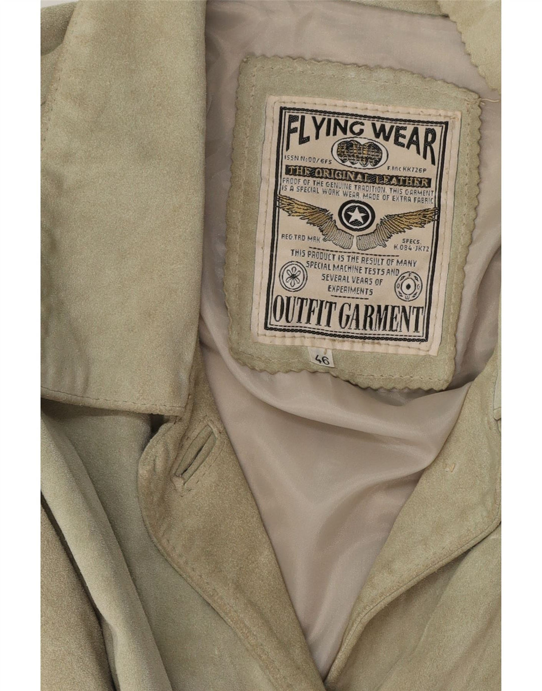 FLYING WEAR Womens Oversized Suede Blazer Jacket IT 46 Large Green