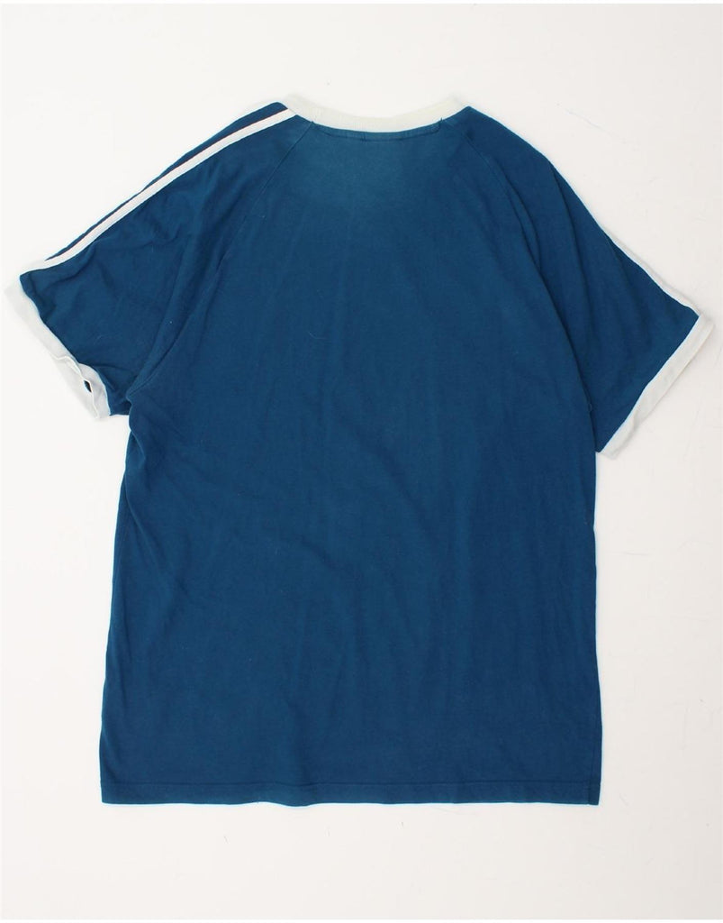 ADIDAS Mens T-Shirt Top XL Blue Cotton Vintage Adidas and Second-Hand Adidas from Messina Hembry 