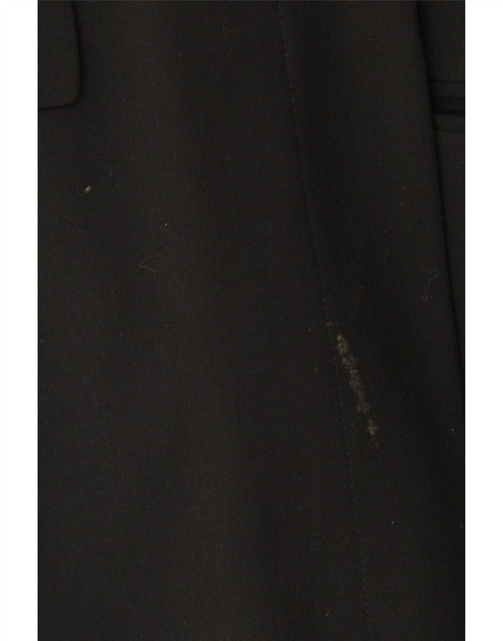 VINTAGE Womens Overcoat UK 14 Medium Black