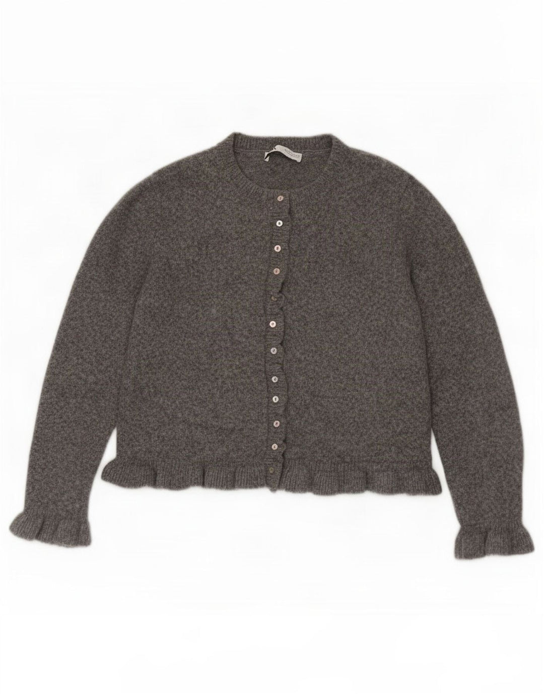 Zara Womens Cardigan Sweater UK 16 Large Grey Polyester