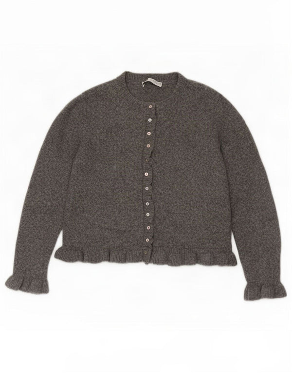 Zara Womens Cardigan Sweater UK 16 Large Grey Polyester