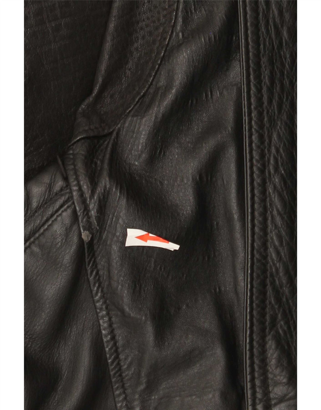 Vintage Mens Loose Fit Leather Jacket IT 46 Small Black Leather