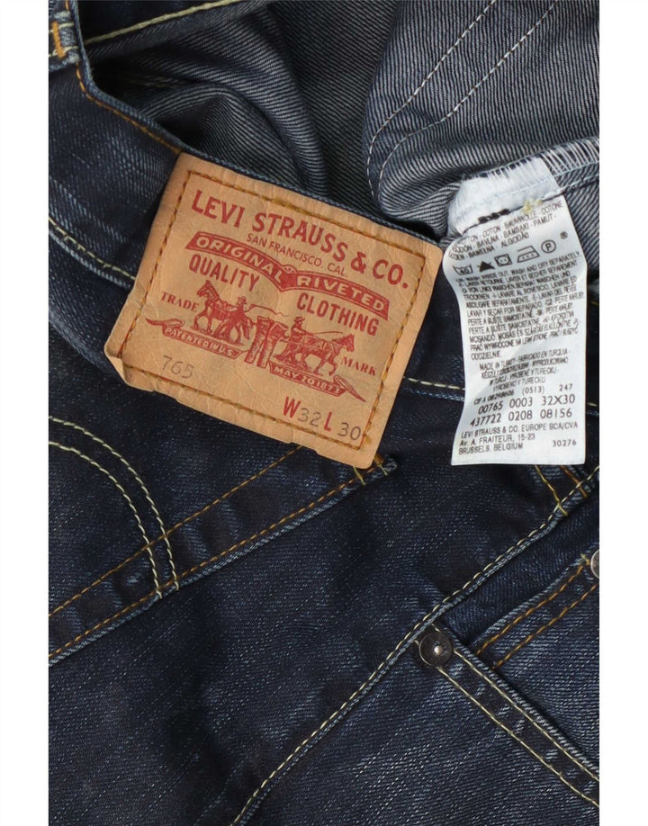 Levi's Mens 765 Flared Jeans W32 L30 Navy Blue Cotton