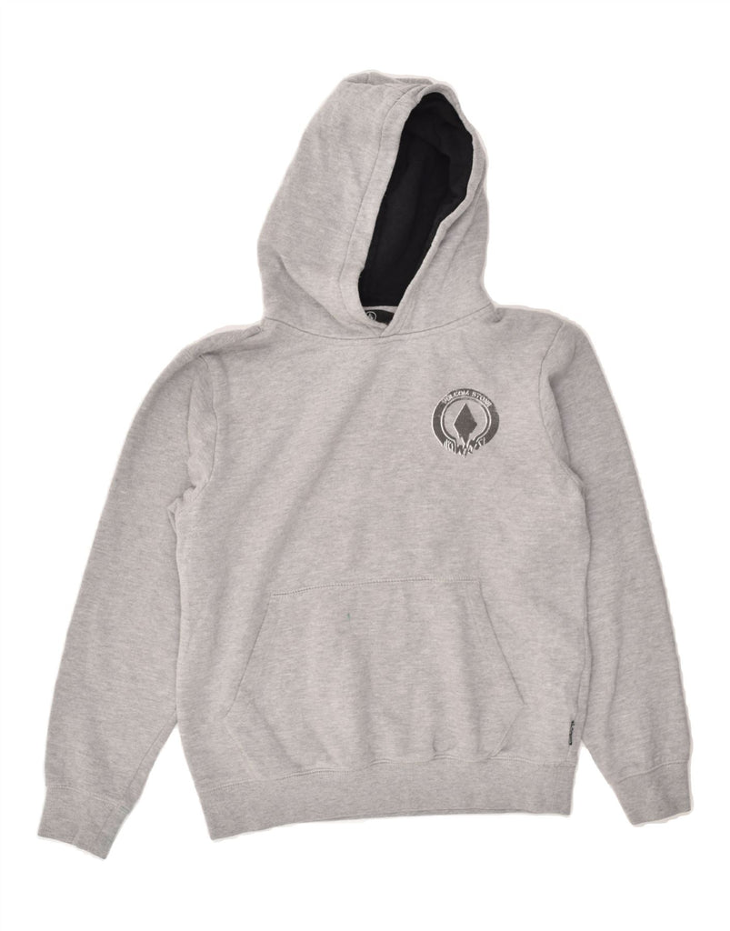 VOLCOM Girls Graphic Hoodie Jumper 11-12 Years Large Grey | Vintage Volcom | Thrift | Second-Hand Volcom | Used Clothing | Messina Hembry 