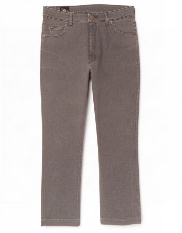 Lee Womens High Waist Tapered Jeans W33 L28 Grey Cotton