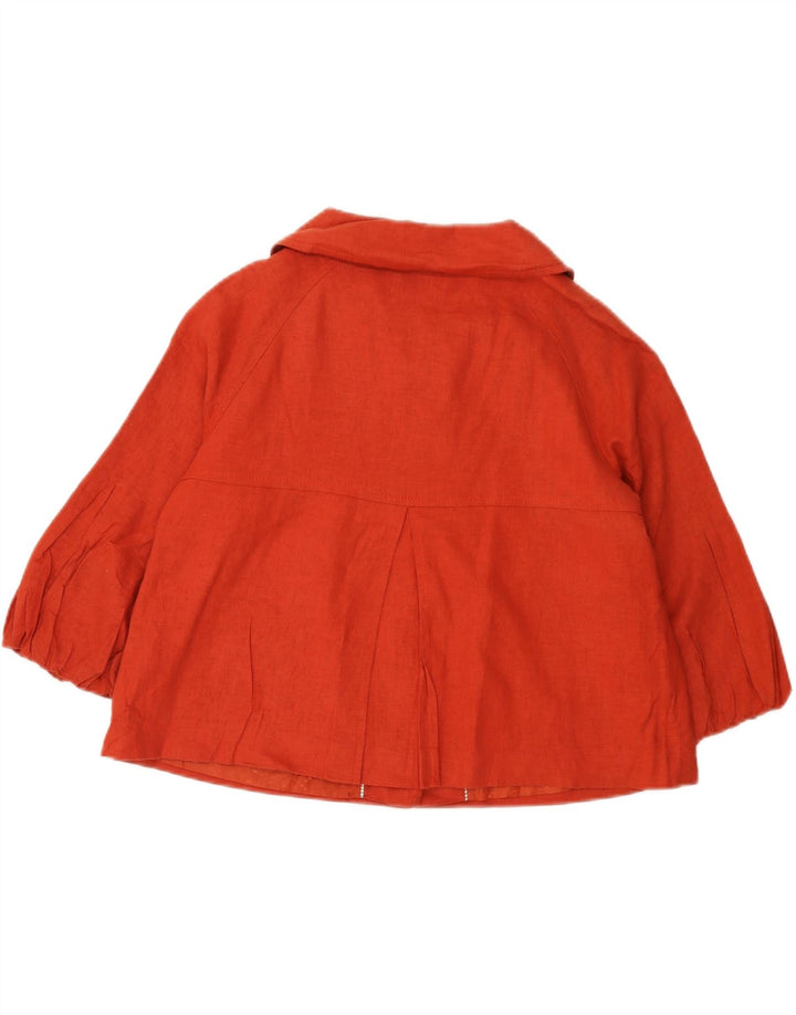 Marks & Spencer Girls 3/4 Sleeve Bomber Jacket 13-14 Years Red Linen