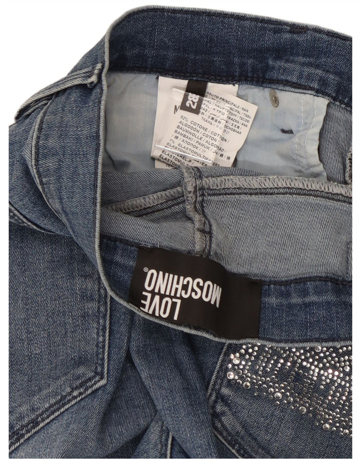 MOSCHINO Womens Cropped Jeans W28 L25 Blue Cotton
