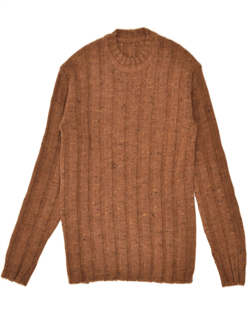 VINTAGE Mens Crew Neck Jumper Sweater IT 48 Small Brown Flecked | Vintage Vintage | Thrift | Second-Hand Vintage | Used Clothing | Messina Hembry 