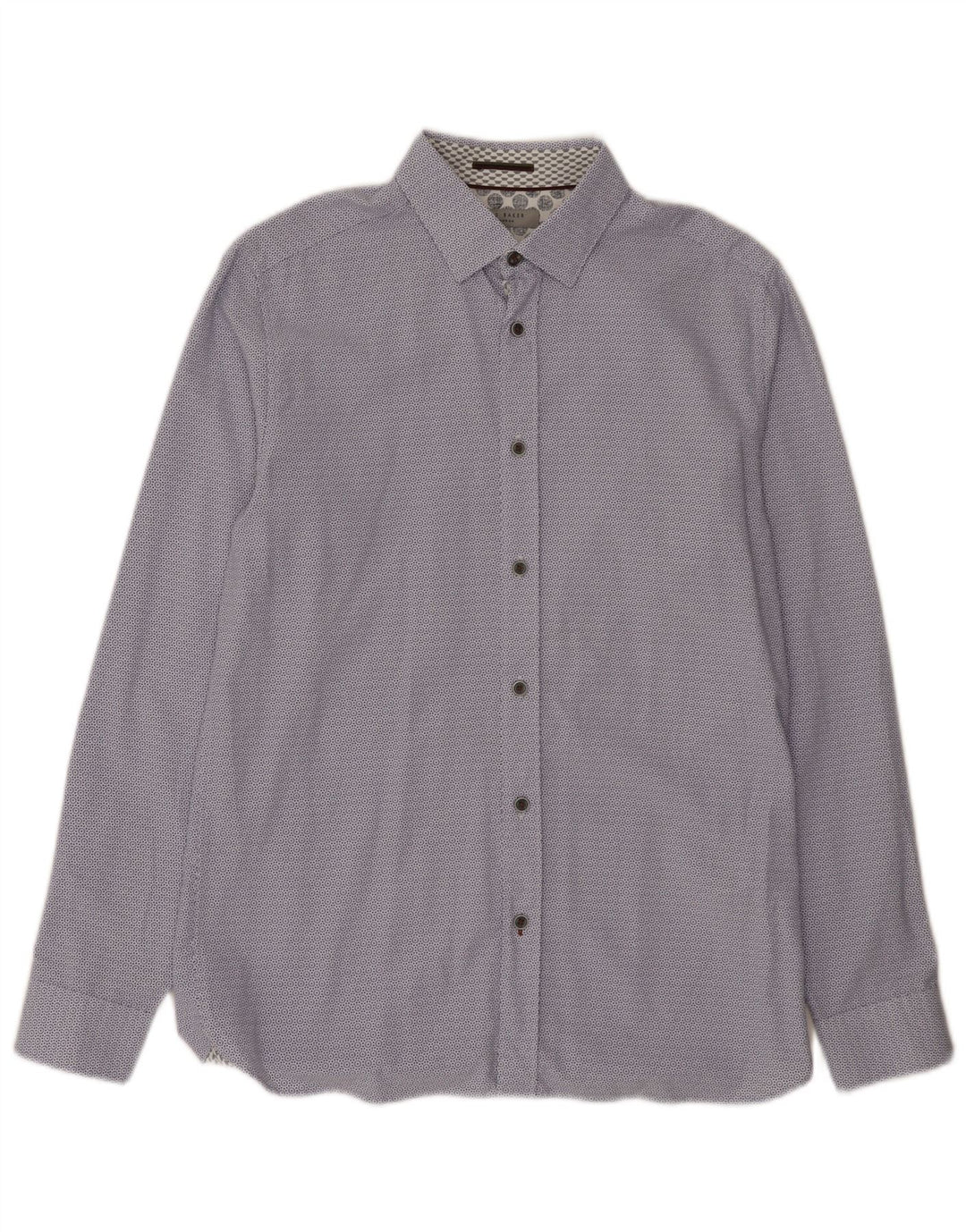 Ted Baker Mens Shirt Size 3 Medium Blue Floral Modal