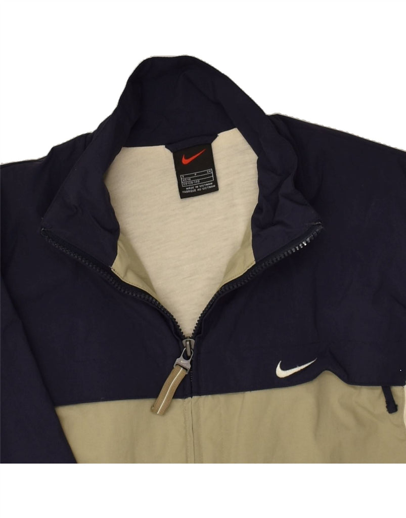 NIKE Boys Tracksuit Top Jacket 9-10 Years Small Beige Colourblock | Vintage Nike | Thrift | Second-Hand Nike | Used Clothing | Messina Hembry 