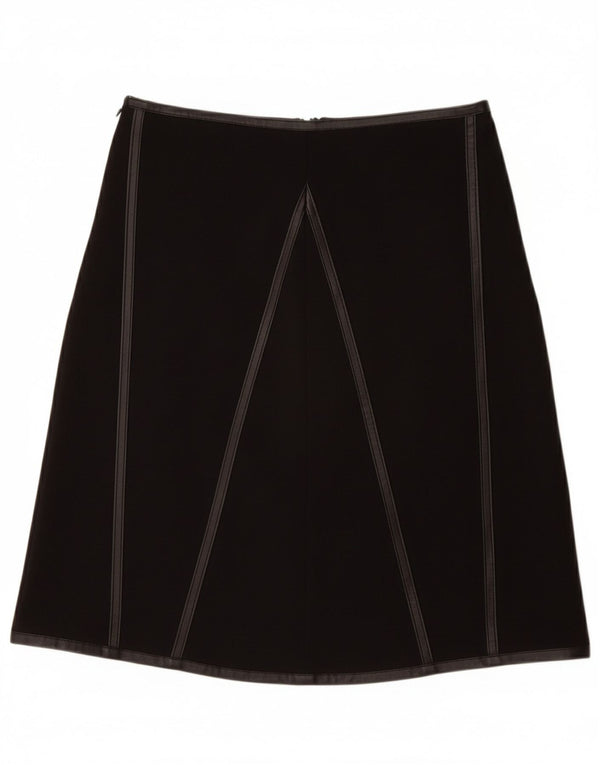 VINTAGE Womens A-Line Skirt W28 Medium  Black