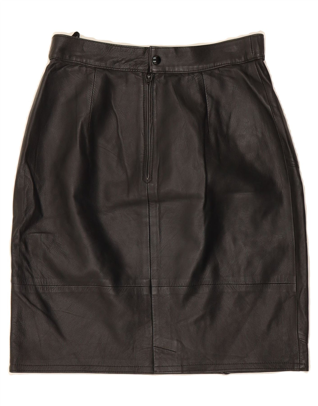 VINTAGE Womens Leather Skirt IT 40 Small W28  Black Leather Vintage Vintage and Second-Hand Vintage from Messina Hembry 