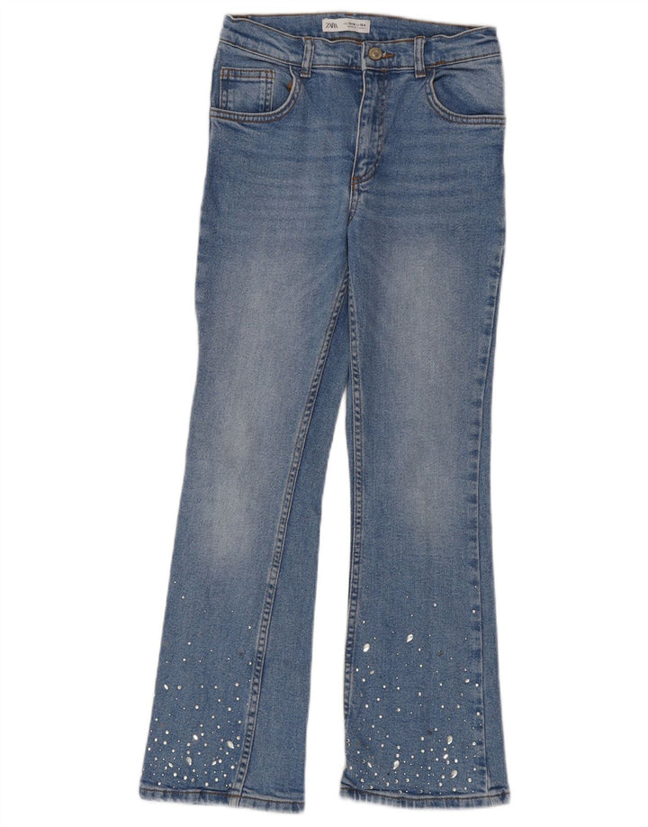 Zara Girls Flared Jeans 13-14 Years W24 L26 Blue