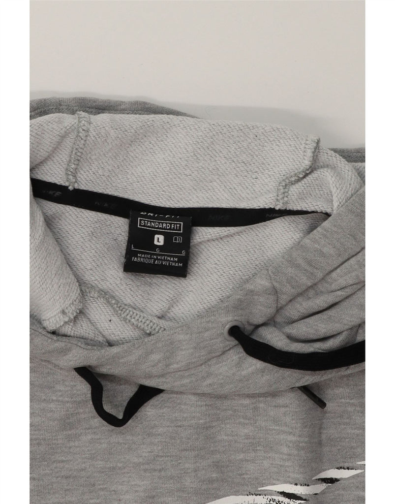 NIKE Mens Graphic Standard Fit Hoodie Jumper Large Grey Cotton Vintage Nike and Second-Hand Nike from Messina Hembry 