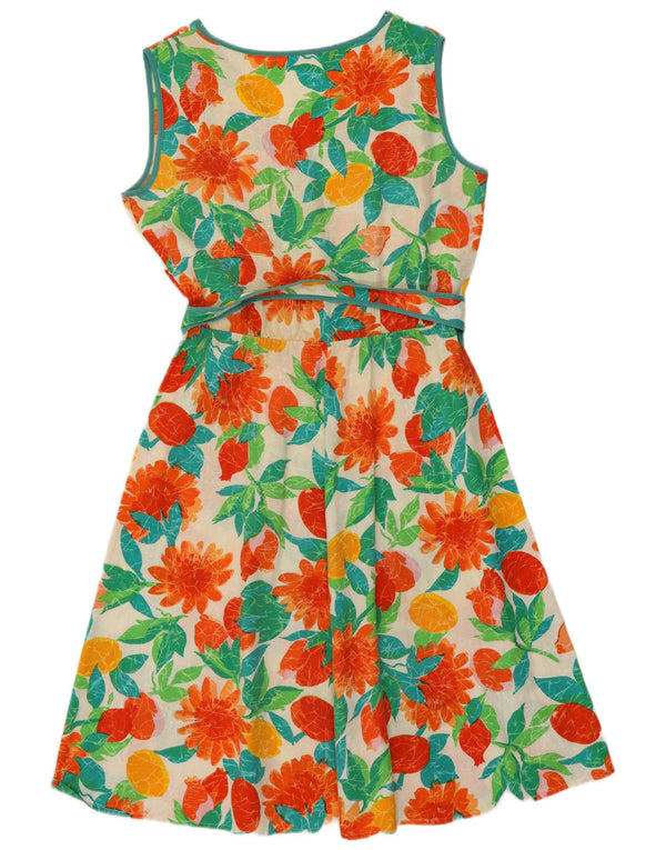 Vintage Womens Sleeveless A-Line Dress UK 14 Medium Multicoloured Bohemian