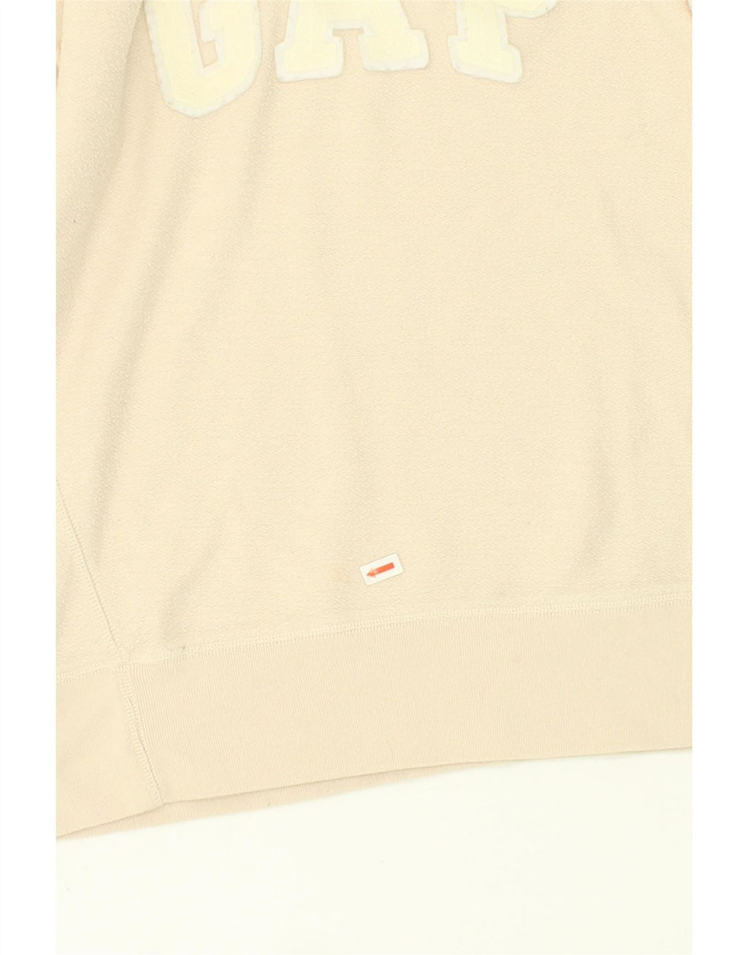 GAP Womens Graphic Sweatshirt Jumper UK 10 Small Beige Cotton Vintage Gap and Second-Hand Gap from Messina Hembry 