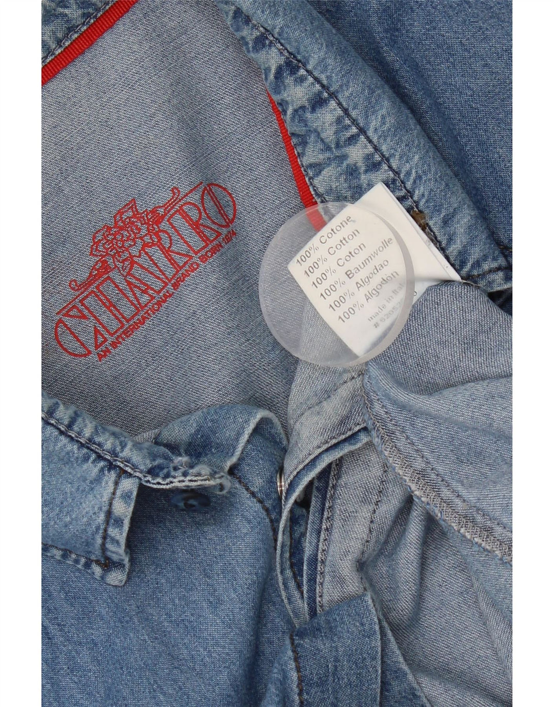 Charro Mens Denim Shirt Large Blue Cotton