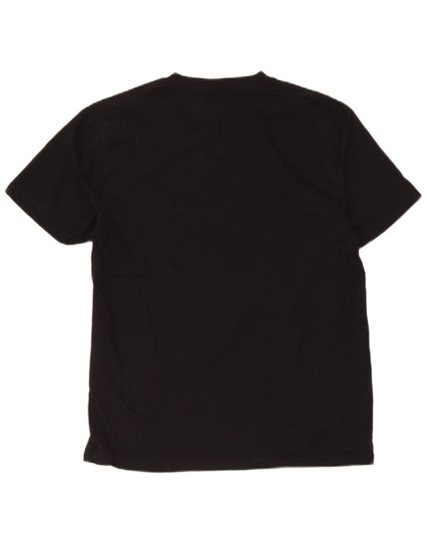 Diesel Mens Graphic T-Shirt Top Medium Black