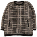 MARKS & SPENCER Womens Crew Neck Jumper Sweater UK 16 Large Black Check