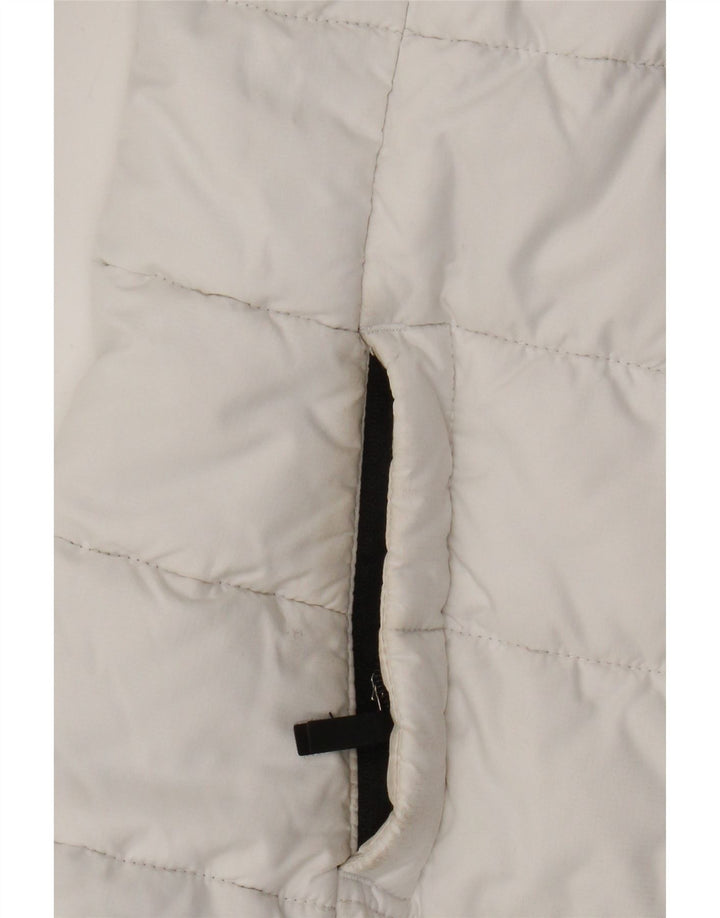 The North Face Womens Hooded Padded Jacket UK 10 Small White Colourblock