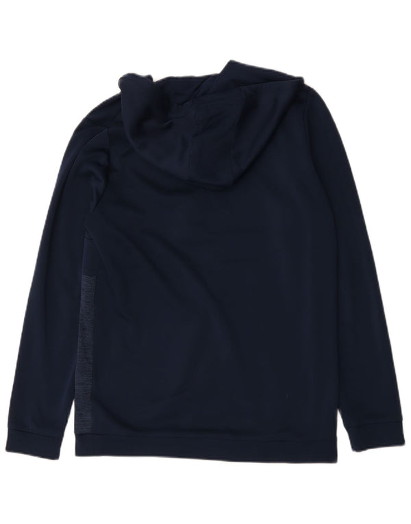 Under Armour Mens Cold Gear Graphic Hoodie Jumper Small Navy Blue Flecked
