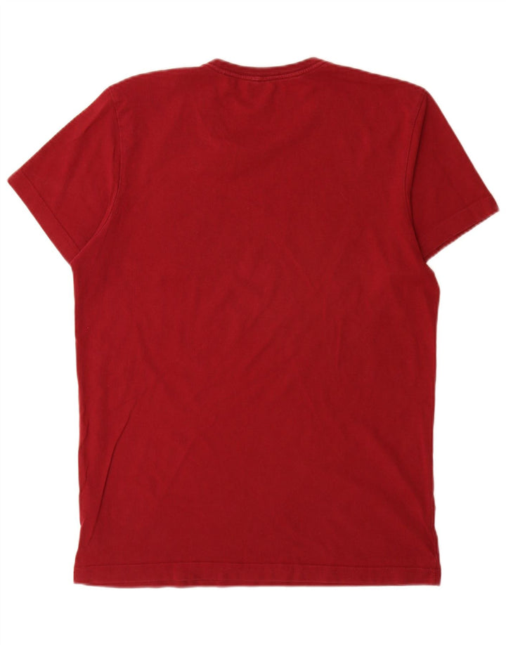 Adidas Mens Graphic T-Shirt Top Medium Red Cotton