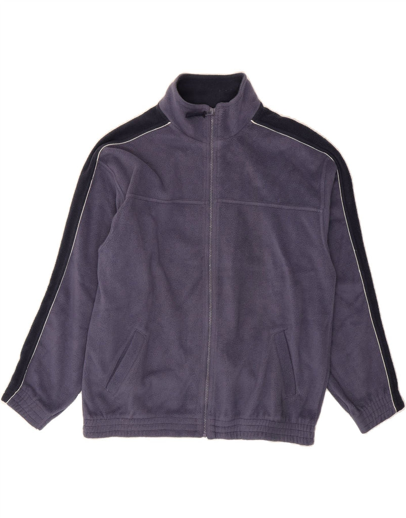 ST. BERNARD Mens Fleece Jacket UK 38 Medium Purple Colourblock Polyester Vintage St. Bernard and Second-Hand St. Bernard from Messina Hembry 