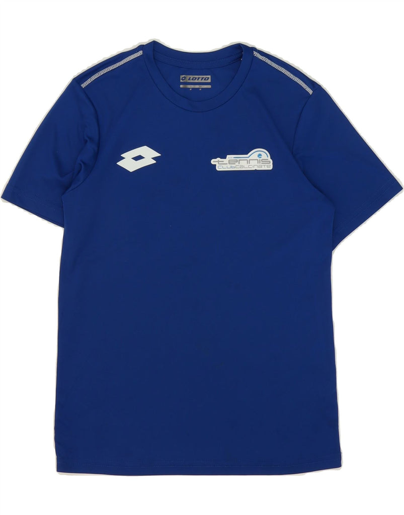 LOTTO Boys Graphic T-Shirt Top 11-12 Years Medium  Blue Polyester Vintage Lotto and Second-Hand Lotto from Messina Hembry 